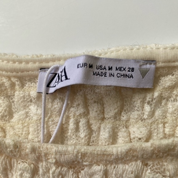 Zara textured crop top cream M - Picture 5 of 8